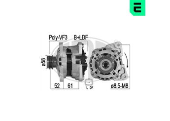 Alternatör  ERA 209522A  231008344R 23 10 083 44R 231008386R 23 10 083 86R