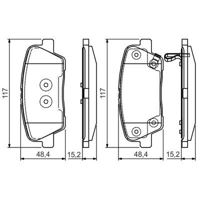 Fren Disk Balata Arka Kia Sorento (XM)(2009->)  BOSCH 0 986 495 165