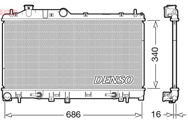 Su Radyatörü  DENSO DRM36024