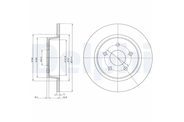Fren Disk Ayna Arka Sağ ve Sol Ford Grand Tourneo Connect (2013->)  DELPHI BG4533C