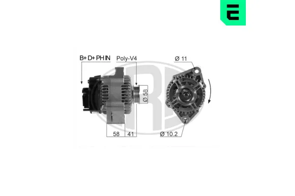 Alternatör  Smart Fortwo Coupe (02.2003->)  ERA 210529A