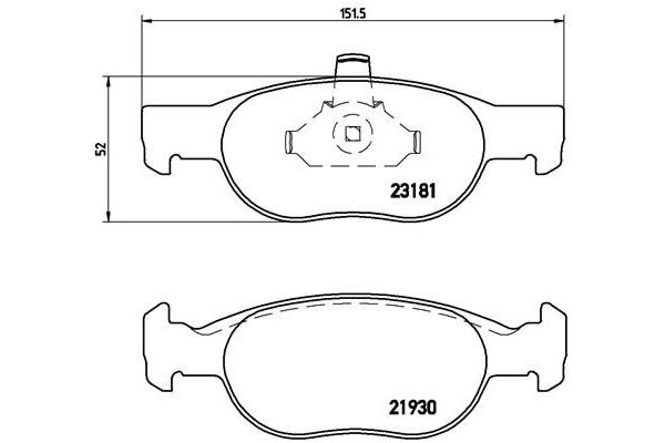 Fren Disk Balata Ön Fiat Punto (176) 3/5 Kapı (04.1997->)  BREMBO P 23 125