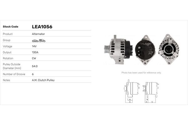 Alternatör  Saab 9-3 4 Kapı (2003->)  LUCAS ELEKTRIK LEA1056