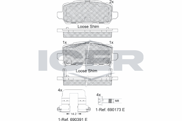 Fren Disk Balata Arka Honda HR-V (RU)(08.2015->)  SANGSIN SP1859