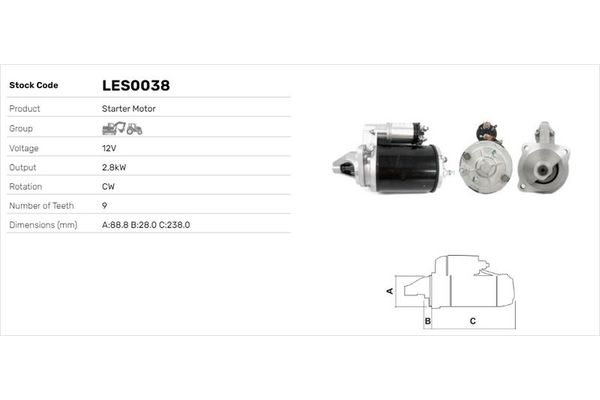 Marş Dinamosu  LUCAS ELEKTRIK LES0038