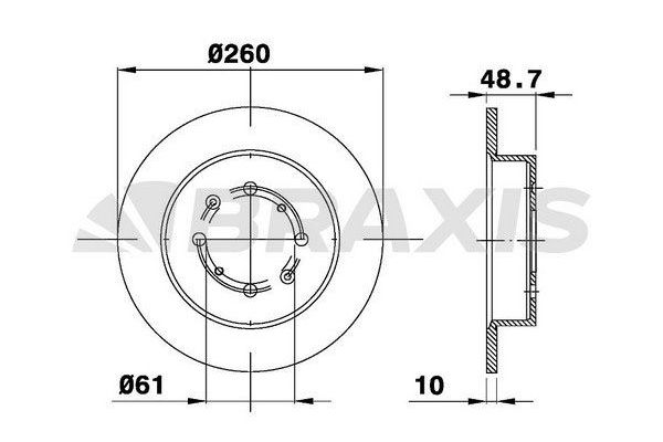 Fren Disk Ayna Arka Sağ ve Sol BRAXIS AE0562