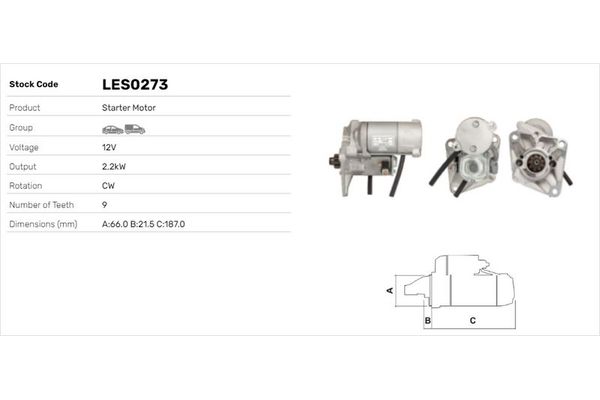 Marş Dinamosu  LUCAS ELEKTRIK LES0273