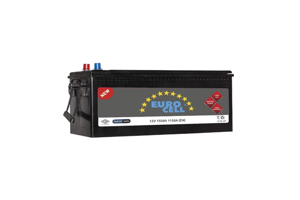 Akü (12V - 150 AH) B150 (513×222×223)Tırnaklı   EUROCELL 8699358510082
