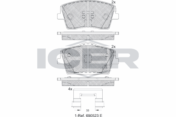 Fren Disk Balata Ön WONGA 271029
