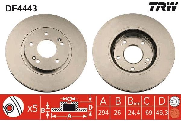 Fren Disk Ayna Ön Sağ ve Sol Hyundai Santa Fe (SM)(2001->)  MGA 50377