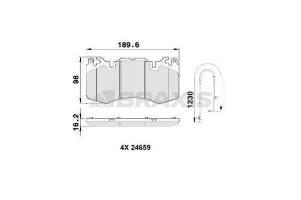 Fren Disk Balata Ön Land Rover Range Rover Sport (2013->)  BRAXIS AA0512