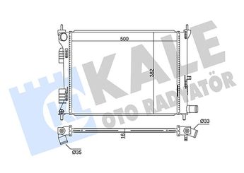 Su Radyatörü  KALE 342285  1C1H8005FE 1C1H8005JC1C1H8005J 253101R000 253101R010 253104L000