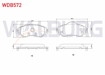 Fren Disk Balata Ön WALBURG WDB572  