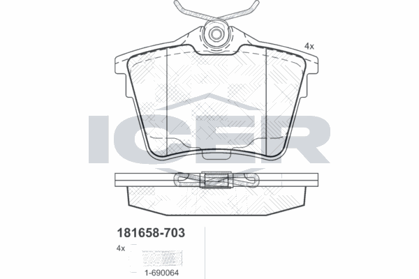 Fren Disk Balata Arka Peugeot 407 Coupe (10.2005->)  TWINS 16541