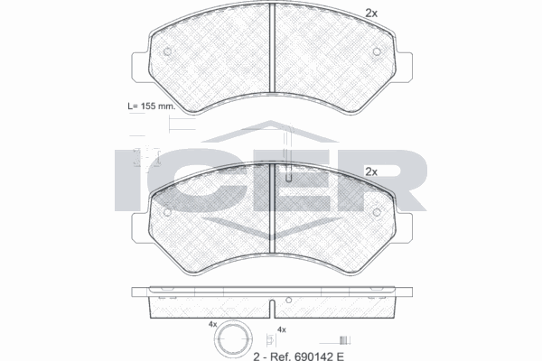 Fren Disk Balata Ön Fiat Ducato Maxi P.Van 35 (295)(04.2014->)  EUROREPAR 1612433780