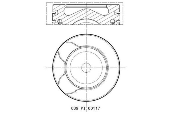 Piston (85.00MM-0.50)  MAHLE 039 PI 00117 002