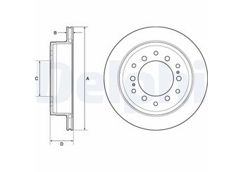 Fren Disk Ayna Arka Sağ ve Sol DELPHI BG4747C  4243160311 42431-60311 424310K230