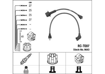 Buji Kablosu  NGK 9643  9091921174 9091921315000 90919-21315-000 90919-21174 9091921259 90919-21259 9091921307 90919-21307 9091921308 90919-21308 9091921315 90919-21315 9091921377 90919-21377
