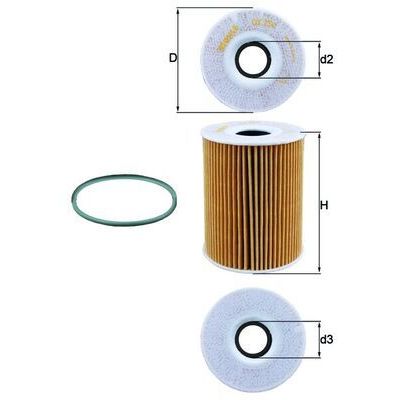 Yağ Filtresi  Porsche Panamera (Typ 970)(09.2009->)  MAHLE OX 254D4