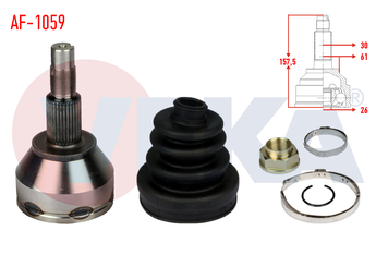 Aks Kafası Ön Dış Sağ veya Sol VEKA AF-1059  46308266 46308722 46308801 71771186