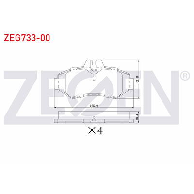 Fren Disk Balata Arka Volkswagen LT P.Van/Minibüs (01.1996->2006)  ZEGEN ZEG733-00