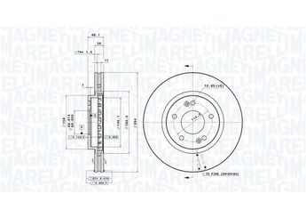 Fren Disk Ayna Ön Sağ ve Sol MAGNETI MARELLI 360406087900  5171226100
