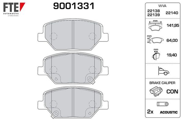 Fren Disk Balata Ön FTE 9001331