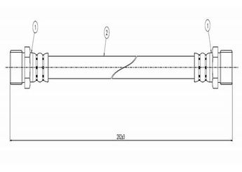 Fren Hortumu Ön Sağ veya Sol CAVO C800 299A  5157073030 5157060450 5157064032