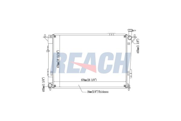 Su Radyatörü  Hyundai Santa Fe (DM)(2012->)  MGA 80464
