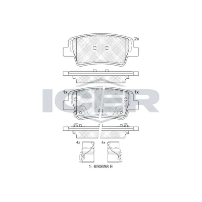 Fren Disk Balata Arka Hyundai i20 (BC3)(08.2020->)  AYD 60929A