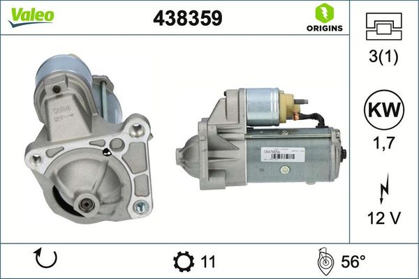 Marş Dinamosu  Renault Scenic RX4 (JA0)(06.2000->)  VALEO 438359