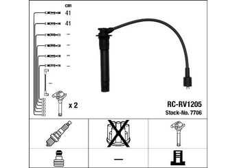 Ateşleme Bobini  NGK 7706  GHT291 GHT 291