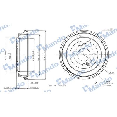 Kampana Arka Sağ veya Sol Kia Rio (JB)(2005->)  MANDO MBD050026