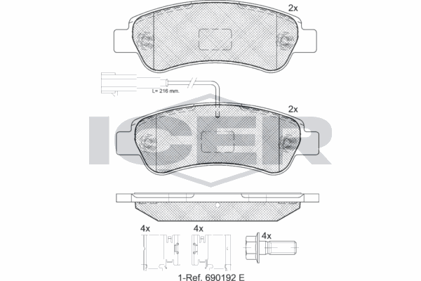 Fren Disk Balata Arka Fiat Ducato P.Van 30 (290)(04.2014->)  EUROREPAR 1673603480