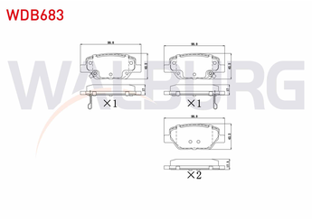 Fren Disk Balata Arka WALBURG WDB683  