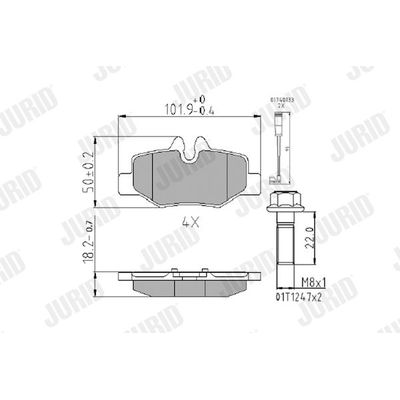 Fren Disk Balata Arka JURID 573222J