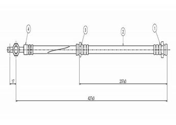 Fren Hortumu Arka Sağ veya Sol CAVO C800 741A  MB699558