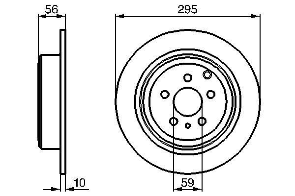 Fren Disk Ayna Arka Sağ ve Sol Citroen Evasion (06.1994->)  BOSCH 0 986 478 435