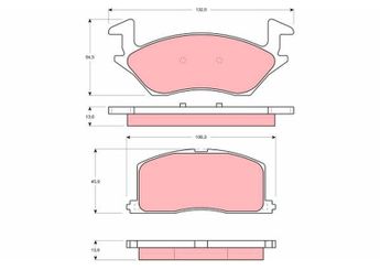 Fren Disk Balata Ön TRW GDB878  446510020 0446510020 446510070 0446510070 4465YZZAE 04465YZZAE 04465-10020 04465-10070 04465-YZZAE 449110111 04491-10111 449110131 04491-10131 449110141 04491-10141