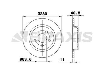 Fren Disk Ayna Arka Sağ ve Sol BRAXIS AE0162  1500156 30769113