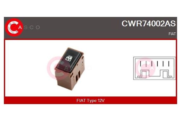 Cam Açma Düğmesi Ön Sağ Fiat Fiorino (255)(01.1994->)  SAGEM 400101