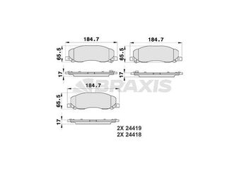 Fren Disk Balata Ön BRAXIS AB0186  1605202 13237752 542027