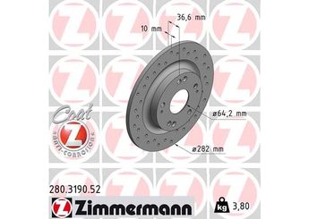Fren Disk Ayna Arka Sağ ve Sol ZIMMERMANN 280.3190.52  42510TGNG00 42510-TGN-G00