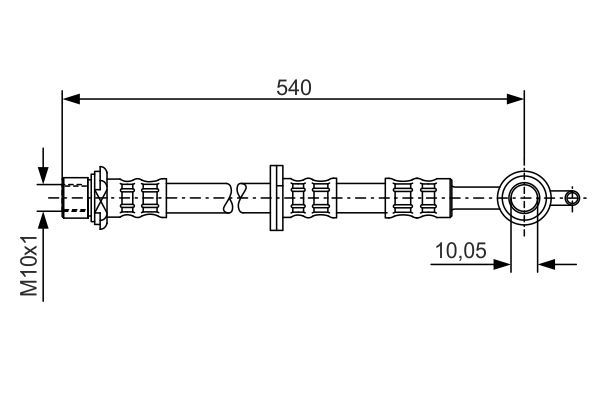 Fren Hortumu Ön Sağ Toyota Yaris (NCP1/NLP1/SCP1)(1999->)  BOSCH 1 987 476 833