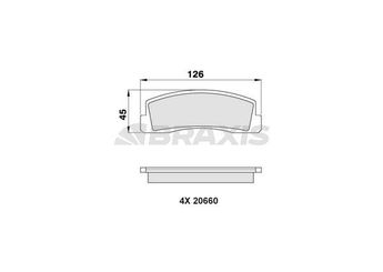 Fren Disk Balata Ön BRAXIS AA0274  GDB265 212133501090 21213-3501090 21213501090 2121-3501090