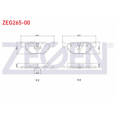 Fren Disk Balata Arka BMW 5 Serisi Sedan (E34)(1988->)  ZEGEN ZEG265-00