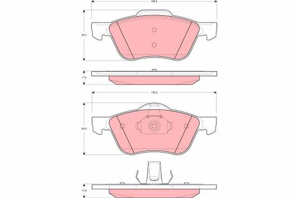 Fren Disk Balata Ön Nissan Primera Traveller [SW] (WP11)(06.1999->)  TRW GDB3272