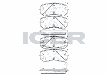 Fren Disk Balata Arka MAGNETI MARELLI 323700013900  583020XA00 5830207A00 5830207A10 24276 24479 24480 AC848081D PAD1442 510K004 13046