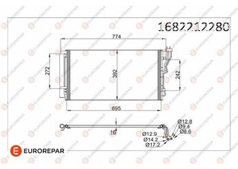 Klima Radyatörü  EUROREPAR 1682212280  1682212280 976063R000 976063R001