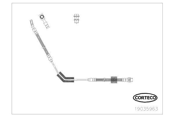 Fren Hortumu Arka Sağ veya Sol Land Rover Range Rover (LM)(01.2002->)  CORTECO 19035963
